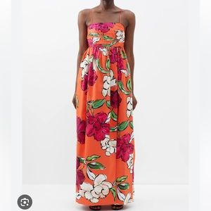 Aje monumental floral maxi linen dress AUS 14/US 10